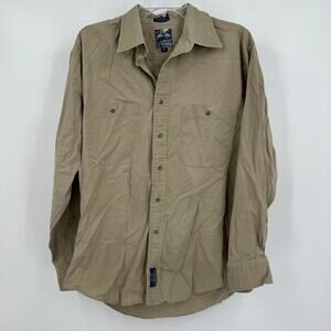 Allen Solly Mens Shirt Size 16 Vintage Cotton Twill Utility Workwear‎ Safari